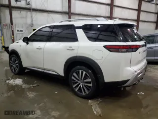 2022 Nissan Pathfinder Platinum with VIN 5N1DR3DK4NC265624, listed as a Copart auction lot 87574605 with 42,063 mi miles and Salvage Title. Bid and sale history available at carsss.com. Image 2.