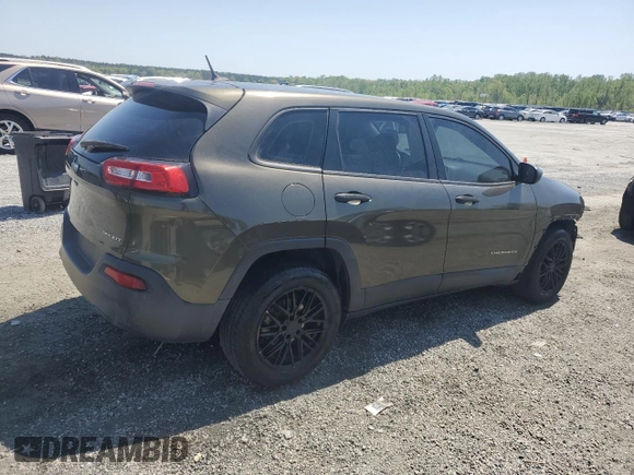 2015 Jeep Cherokee Sport with VIN 1C4PJLAB9FW720187, listed as a Copart auction lot 53091225 with 154,545 mi miles and Salvage Title. Bid and sale history available at carsss.com. Image 3.