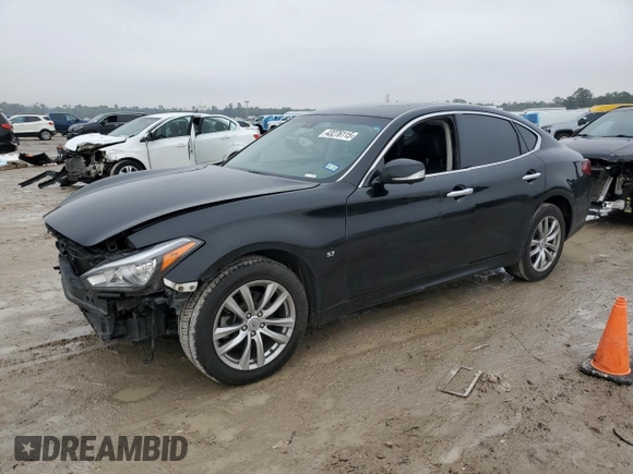 2018 Infiniti Q70 Luxe with VIN JN1BY1ARXJM220246, listed as a Copart auction lot 43276115 with 133,292 mi miles and Salvage title. Bid and sale history available at DreamBid. Image 1.