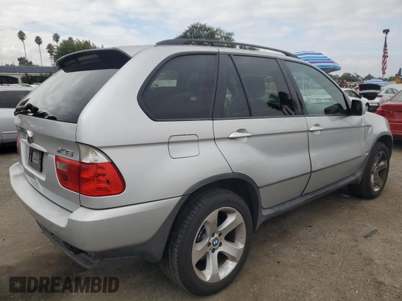 2006 BMW X5 4.4i with VIN 5UXFB535X6LV27980, listed as a Copart auction lot 72428424 with 185,202 mi miles and Salvage Title. Bid and sale history available at carsss.com. Image 3.