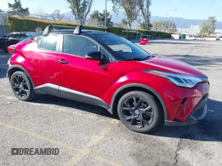 2021 Toyota C-HR LE with VIN JTNKHMBX3M1111916, listed as a IAAI auction lot 41837020 with 65,298 mi miles. Bid and sale history available at carsss.com. Image 1.