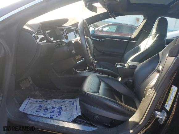 2016 Tesla Model S 90D with VIN 5YJSA1E27GF160782, listed as a Copart auction lot 46520325 with 91,177 mi miles and Salvage Title. Bid and sale history available at carsss.com. Image 7.
