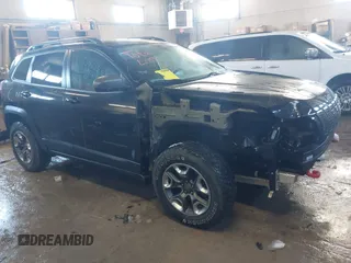 2019 Jeep Cherokee Trailhawk Elite with VIN 1C4PJMBX5KD278921, listed as a IAAI auction lot 41843126 with 139,431 mi miles. Bid and sale history available at carsss.com. Image 1.