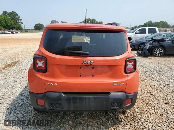 2017 Jeep Renegade Sport with VIN ZACCJBAB6HPF18061, listed as a Copart auction lot 59039595 with 95,431 mi miles and Salvage title. Bid and sale history available at DreamBid. Image 6.