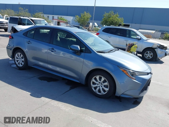 2020 Toyota Corolla LE with VIN JTDEPRAE1LJ070511, listed as a IAAI auction lot 42146468 with 60,884 mi miles and . Bid and sale history available at DreamBid. Image 1.