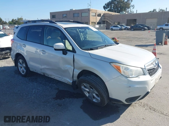 2014 Subaru Forester Premium with VIN JF2SJAEC1EH447400, listed as a IAAI auction lot 42532127 with 128,173 mi miles and . Bid and sale history available at DreamBid. Image 1.