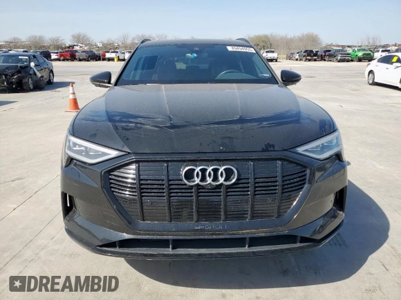 2022 Audi e-tron Premium with VIN WA1AAAGE7NB027856, listed as a Copart auction lot 49494955 with 53,947 mi miles and Salvage Title. Bid and sale history available at DreamBid. Image 5.