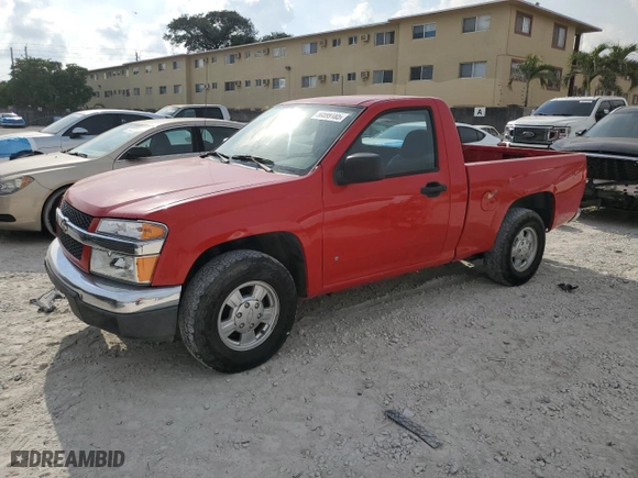 2007 Chevrolet Colorado Work Truck with VIN 1GCCS149778168526, listed as a Copart auction lot 50599185 with 82,491 mi miles and Clean Title. Bid and sale history available at carsss.com. Image 1.
