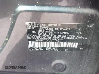 2018 Toyota RAV4 LE with VIN JTMZFREV7JJ207270, listed as a IAAI auction lot 41853828 with 89,179 mi miles. Bid and sale history available at carsss.com. Image 9.