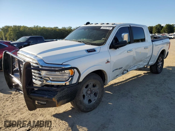 2021 Ram 2500 Longhorn with VIN 3C6UR5PL6MG626147, listed as a Copart auction lot 69408753 with 52,363 mi miles and Salvage title. Bid and sale history available at DreamBid. Image 1.