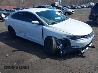 2015 Chrysler 200 C with VIN 1C3CCCEG0FN584234, listed as a IAAI auction lot 41867165 with 107,366 mi miles. Bid and sale history available at carsss.com. Image 1.