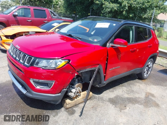 2021 Jeep Compass Limited with VIN 3C4NJDCB3MT599685, listed as a IAAI auction lot 42435075 with 58,426 mi miles and . Bid and sale history available at DreamBid. Image 18.