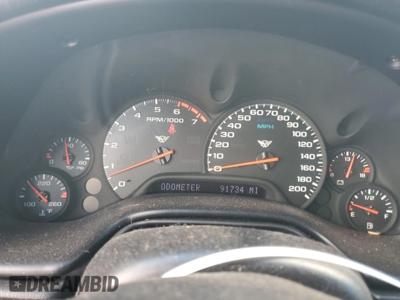 2001 Chevrolet Corvette with VIN 1G1YY22G015109041, listed as a Copart auction lot 72187544 with 91,734 mi miles and Non Repairable. Bid and sale history available at carsss.com. Image 9.
