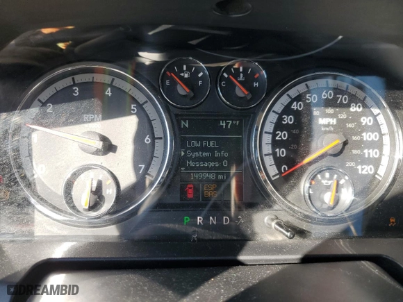 2009 Dodge Ram 1500 SLT with VIN 1D3HV18T09S752024, listed as a Copart auction lot 47525275 with 149,948 mi miles and Clean Title. Bid and sale history available at carsss.com. Image 9.