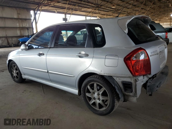 2006 Kia Spectra with VIN KNAFE162665365284, listed as a Copart auction lot 52147085 with 139,570 mi miles and Salvage Title. Bid and sale history available at carsss.com. Image 2.