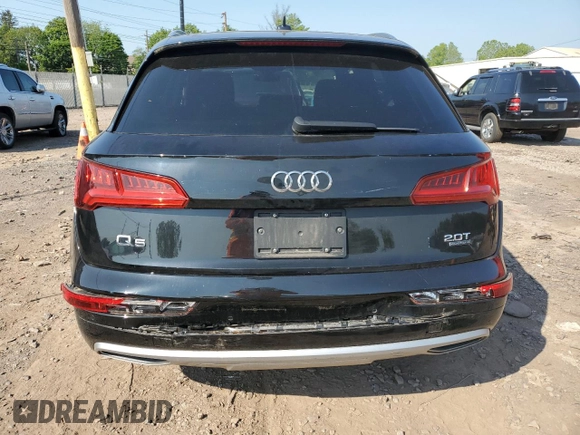 2018 Audi Q5 Premium Plus with VIN WA1BNAFY5J2241274, listed as a Copart auction lot 59500275 with 37,303 mi miles and Salvage title. Bid and sale history available at DreamBid. Image 6.