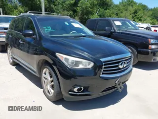 2013 Infiniti JX35 z VIN 5N1AL0MM5DC301632, wystawiony jako IAAI lot #42304566 z przebiegiem 186 803 mil mil oraz . Historia ofert i sprzedaży dostępna na DreamBid. Obrazek 1.