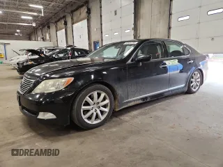 2009 Lexus LS 460 with VIN JTHCL46F995003646, listed as a Copart auction lot 58936785 with 208,746 mi miles and Salvage title. Bid and sale history available at DreamBid. Image 1.