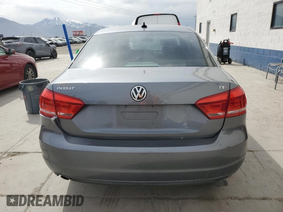 2014 Volkswagen Passat Wolfsburg Edition with VIN 1VWAS7A34EC040357, listed as a Copart auction lot 53364095 with 122,991 mi miles and Salvage title. Bid and sale history available at DreamBid. Image 6.