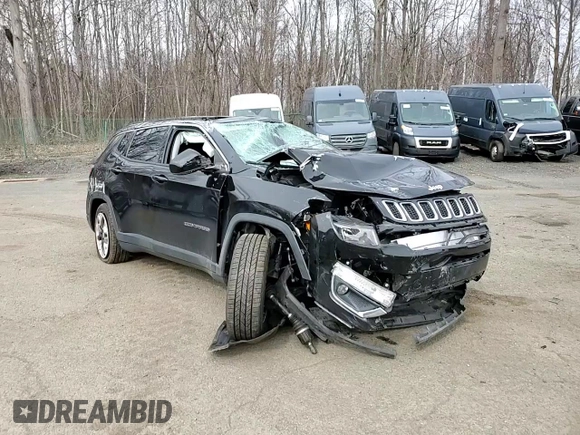 2020 Jeep Compass Limited with VIN 3C4NJDCB6LT154078, listed as a Copart auction lot 51684895 with 44,350 mi miles and Salvage Title. Bid and sale history available at carsss.com. Image 12.