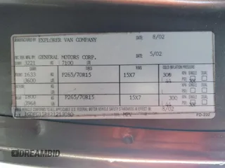 2002 GMC Savana with VIN 1GDFG15R821213080, listed as a Copart auction lot 83454614 with 217,494 mi miles and Salvage Title. Bid and sale history available at carsss.com. Image 16.