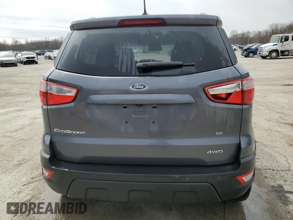 2019 Ford EcoSport SE with VIN MAJ6S3GL9KC304070, listed as a Copart auction lot 52250395 with 61,720 mi miles and Salvage Title. Bid and sale history available at carsss.com. Image 6.