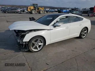 2019 Audi A5 Sportback Premium with VIN WAUDNCF51KA099932, listed as a Copart auction lot 43636895 with 76,010 mi miles and Salvage Title. Bid and sale history available at carsss.com. Image 1.
