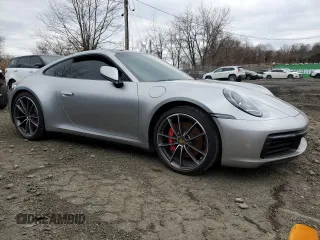 2021 Porsche 911 Carrera S with VIN WP0AB2A9XMS221638, listed as a Copart auction lot 41456525 with 0 mi miles and Salvage Title. Bid and sale history available at carsss.com. Image 4.