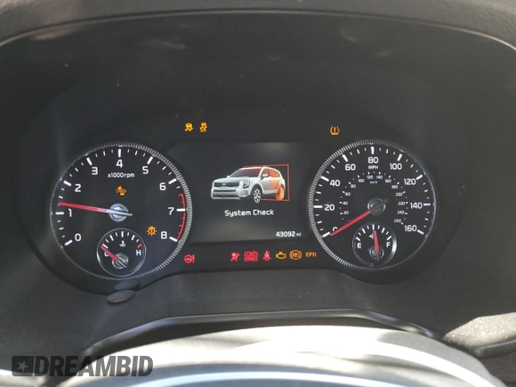 2020 Kia Telluride SX z VIN 5XYP5DHC6LG051409, wystawiony jako Copart lot #65014255 z przebiegiem 43 092 mil mil oraz Szkoda całkowita • Salvage title. Historia ofert i sprzedaży dostępna na DreamBid. Obrazek 9.