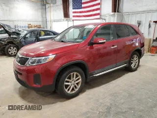 2014 Kia Sorento LX with VIN 5XYKT3A65EG487427, listed as a Copart auction lot 52041315 with 195,327 mi miles and Non Repairable. Bid and sale history available at carsss.com. Image 1.