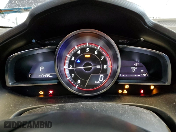 2015 Mazda 3 S Grand Touring with VIN JM1BM1W32F1242067, listed as a Copart auction lot 45106154 with 147,435 mi miles and Salvage Title. Bid and sale history available at DreamBid. Image 9.