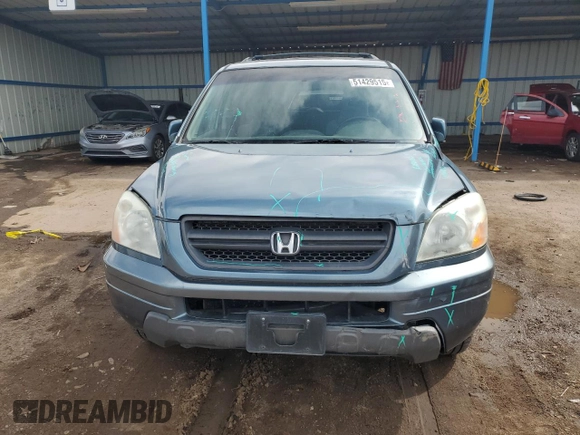 2005 Honda Pilot EX with VIN 2HKYF18475H555066, listed as a Copart auction lot 51429515 with 211,790 mi miles and Salvage Title. Bid and sale history available at carsss.com. Image 5.