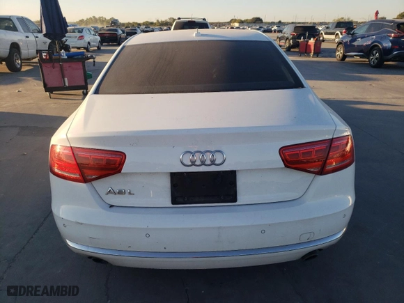 2014 Audi A8 L 3.0T with VIN WAURGAFD7EN003309, listed as a Copart auction lot 76535624 with 169,833 mi miles and Clean Title. Bid and sale history available at carsss.com. Image 6.