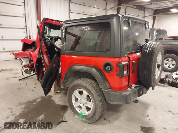 2019 Jeep Wrangler Sport S with VIN 1C4GJXAG4KW646013, listed as a IAAI auction lot 41556750 with 44,911 mi miles and . Bid and sale history available at DreamBid. Image 3.