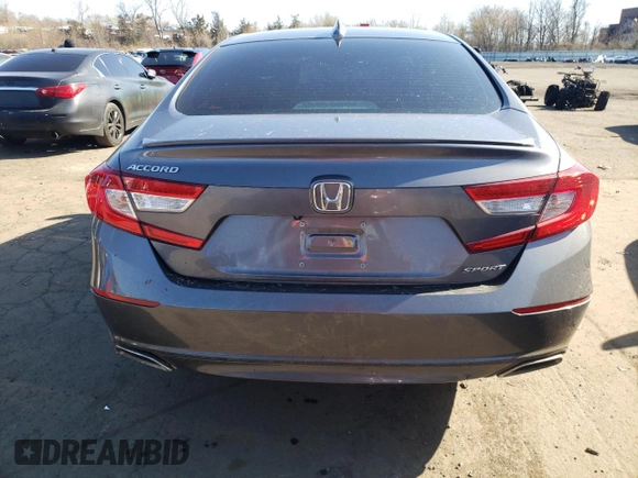 2019 Honda Accord Sport with VIN 1HGCV1F32KA048183, listed as a Copart auction lot 52595615 with 66,269 mi miles and Salvage Title. Bid and sale history available at DreamBid. Image 6.