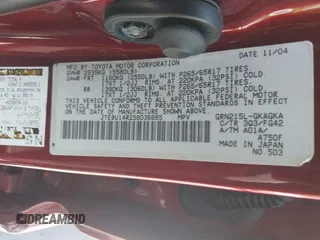 2005 Toyota 4Runner SR5 z VIN JTEBU14R258036885, wystawiony jako IAAI lot #42241853 z przebiegiem 221 981 mil mil oraz . Historia ofert i sprzedaży dostępna na DreamBid. Obrazek 9.