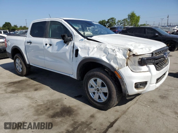 2024 Ford Ranger XL with VIN 1FTER4PH4RLE25246, listed as a Copart auction lot 57829235 with 328 mi miles and Salvage title. Bid and sale history available at DreamBid. Image 4.