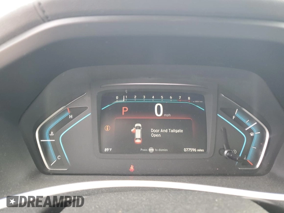 2019 Honda Odyssey EX with VIN 5FNRL6H50KB028595, listed as a Copart auction lot 65846434 with 77,596 mi miles and Salvage title. Bid and sale history available at DreamBid. Image 9.