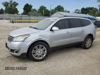 2015 Chevrolet Traverse LT z VIN 1GNKRGKD1FJ294297, wystawiony jako Copart lot #58191755 z przebiegiem Nie podano mil oraz Szkoda całkowita • Salvage title. Historia ofert i sprzedaży dostępna na DreamBid. Obrazek 1.