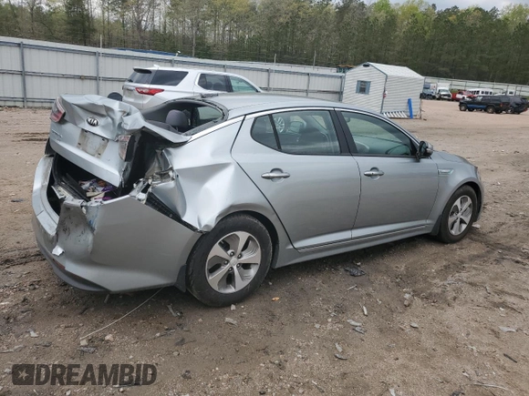 2014 Kia Optima Hybrid LX with VIN KNAGM4AD0E5073615, listed as a Copart auction lot 53137495 with 129,752 mi miles and Salvage Title. Bid and sale history available at carsss.com. Image 3.