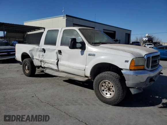 2001 Ford F-250 with VIN 3FTNW20S61MA46609, listed as a Copart auction lot 89076465 with 270,633 mi miles and Salvage title. Bid and sale history available at DreamBid. Image 4.