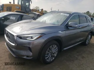 2024 Infiniti QX50 Luxe z VIN 3PCAJ5BB6RF106190, wystawiony jako Copart lot #60608185 z przebiegiem 9 480 mil mil oraz Szkoda całkowita • Salvage title. Historia ofert i sprzedaży dostępna na DreamBid. Obrazek 1.