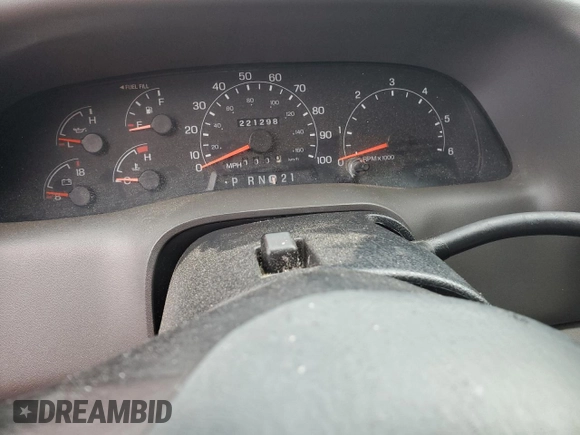 2001 Ford Super Duty F-250 XL with VIN 1FTNX21S51EC78619, listed as a Copart auction lot 79735194 with 221,298 mi miles and Salvage Title. Bid and sale history available at carsss.com. Image 9.