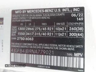 2022 Mercedes-Benz GLE 350 z VIN 4JGFB4JB9NA779021, wystawiony jako IAAI lot #41562942 z przebiegiem 35 243 mil mil oraz . Historia ofert i sprzedaży dostępna na DreamBid. Obrazek 9.