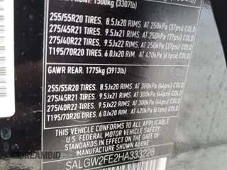 2017 Land Rover Range Rover z VIN SALGW2FE2HA333228, wystawiony jako Copart lot #49913735 z przebiegiem 83 602 mil mil oraz Szkody całkowita. Historia ofert i sprzedaży dostępna na DreamBid. Obrazek 13.