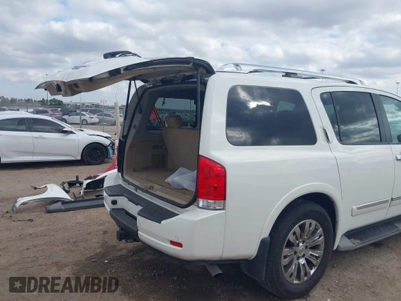 2015 Nissan Armada SV z VIN 5N1BA0ND5FN600845, wystawiony jako IAAI lot #41531206 z przebiegiem 185 476 mil mil oraz . Historia ofert i sprzedaży dostępna na DreamBid. Obrazek 18.