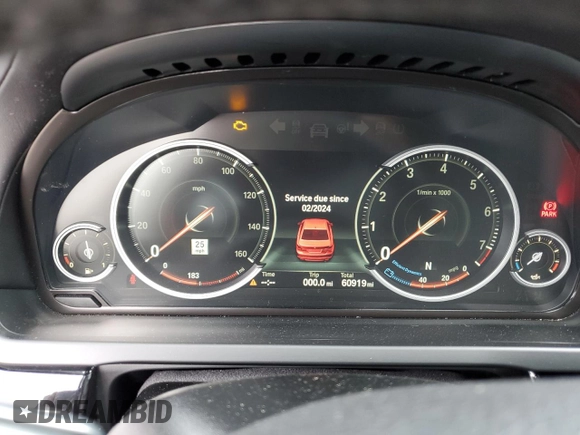 2015 BMW 7 Series 750Li with VIN WBAYE8C5XFD781554, listed as a Copart auction lot 80150903 with 60,919 mi miles and . Bid and sale history available at DreamBid. Image 9.