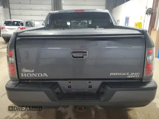 2013 Honda Ridgeline RTL with VIN 5FPYK1F57DB009718, listed as a Copart auction lot 55763435 with Not provided miles and Salvage title. Bid and sale history available at DreamBid. Image 6.