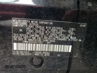 2007 Toyota RAV4 Sport with VIN JTMBK32V476017002, listed as a Copart auction lot 52203325 with Not provided miles and Salvage title. Bid and sale history available at DreamBid. Image 12.