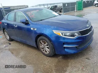 2016 Kia Optima LX with VIN 5XXGT4L34GG083587, listed as a IAAI auction lot 42273240 with 87,286 mi miles and . Bid and sale history available at DreamBid. Image 1.